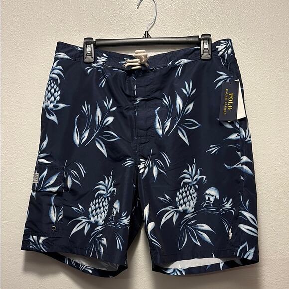 NWT POLO RALPH LAUREN Mens 8.5" Kailua Classic Fit Swim Trunks Pineapple Large - Picture 2 of 4